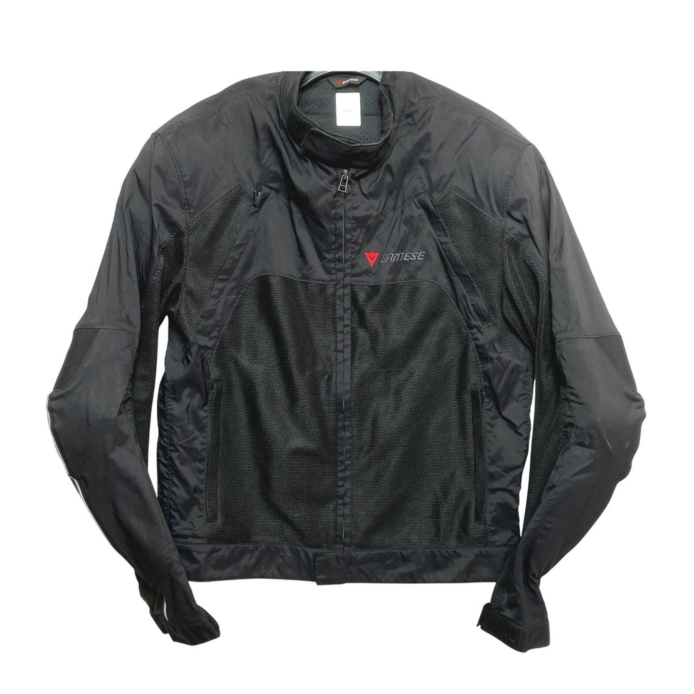 Dainese Motorcycle Jacket Mens Size 50 Black Mesh Padded Breathable Riding Coat